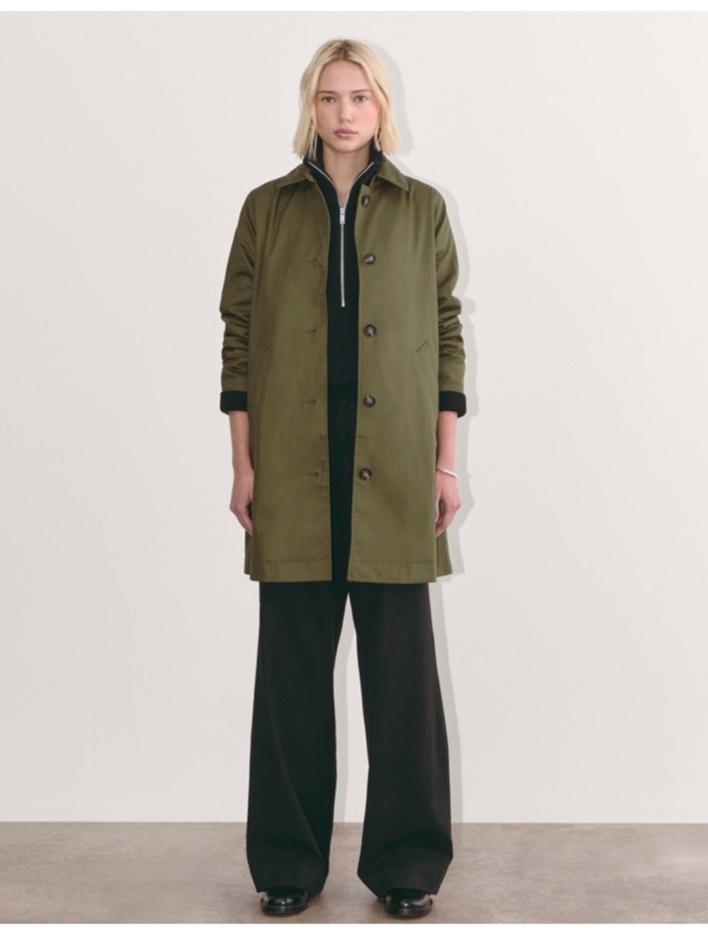 Everlane The Mac Coat in Beech